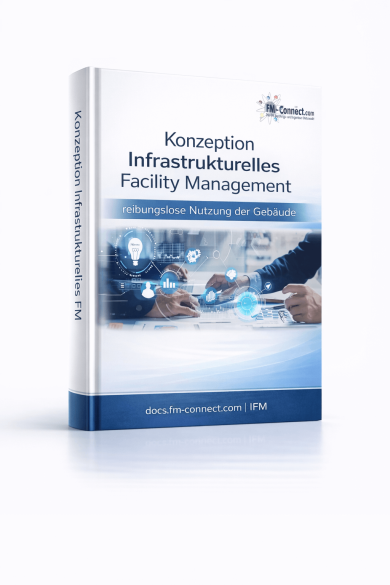 Fachbuch-Cover zur Konzeption des infrastrukturellen Facility Managements im FM-Dokumentenshop.
